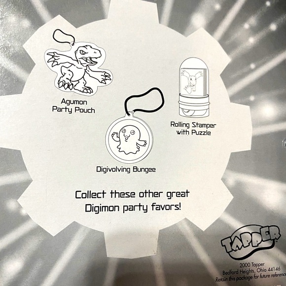 DIGITAL DIGIMON MONSTERS VTG 2000 NWT PARTY FAVORS 4 DIGIVOLVING BUNGEES TAPPER - Picture 12 of 12